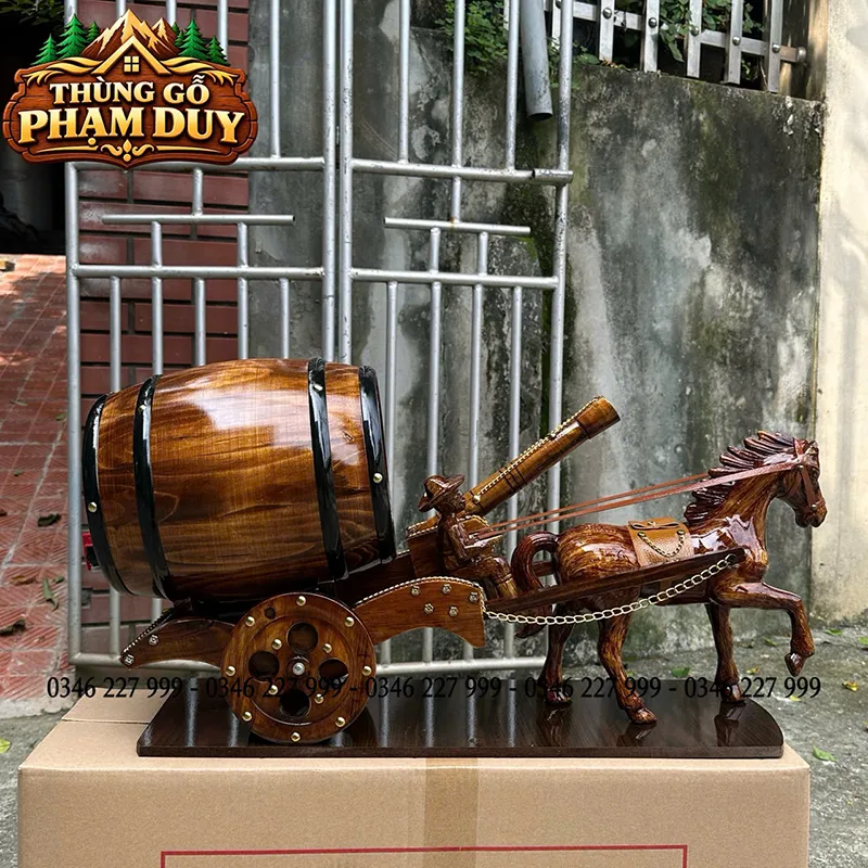 xe ngựa kéo trống rượu 5l
