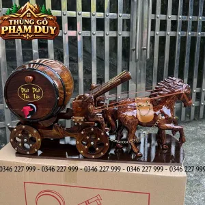 Ngựa đôi kéo bom rượu 5l